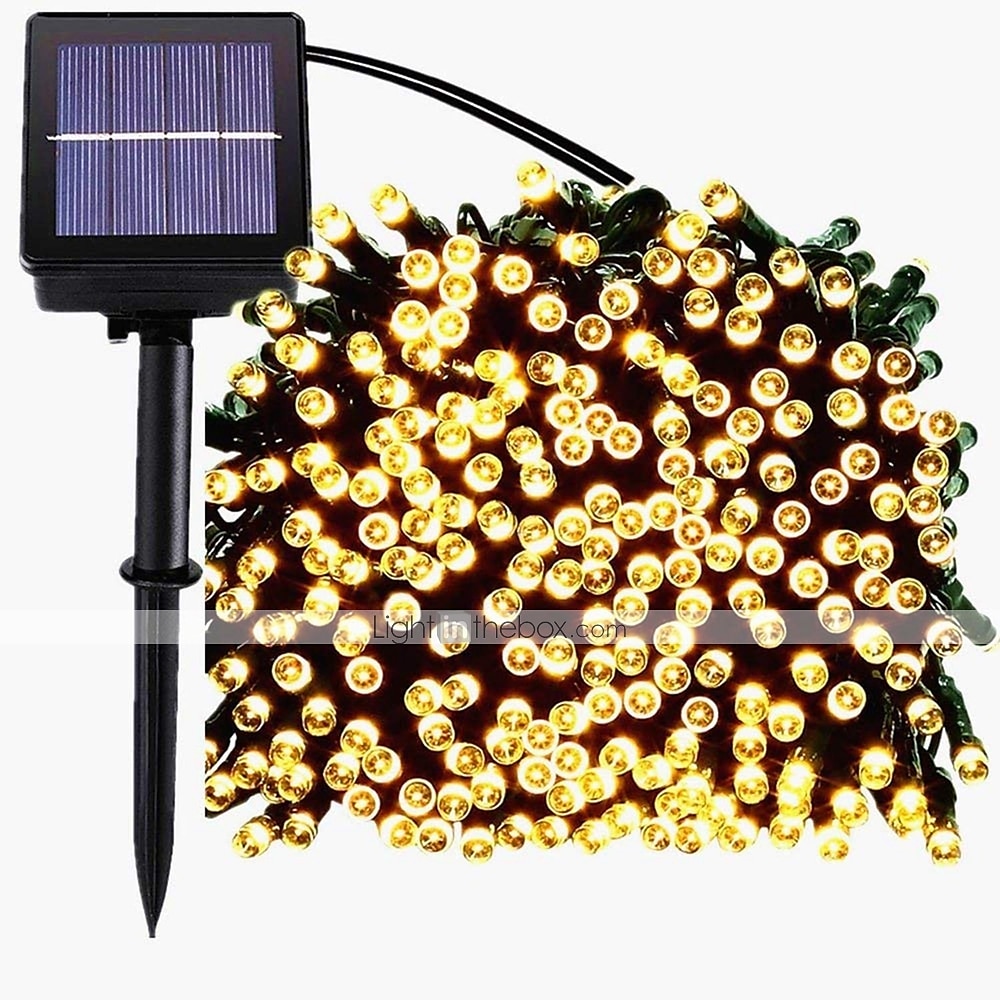 solar led string light outdoor lichtslingers 22m 200led 8 functie kerstverlichting outdoor waterdichte tuin gazon binnenplaats kerstversiering licht 2025 - $19.49 –P1