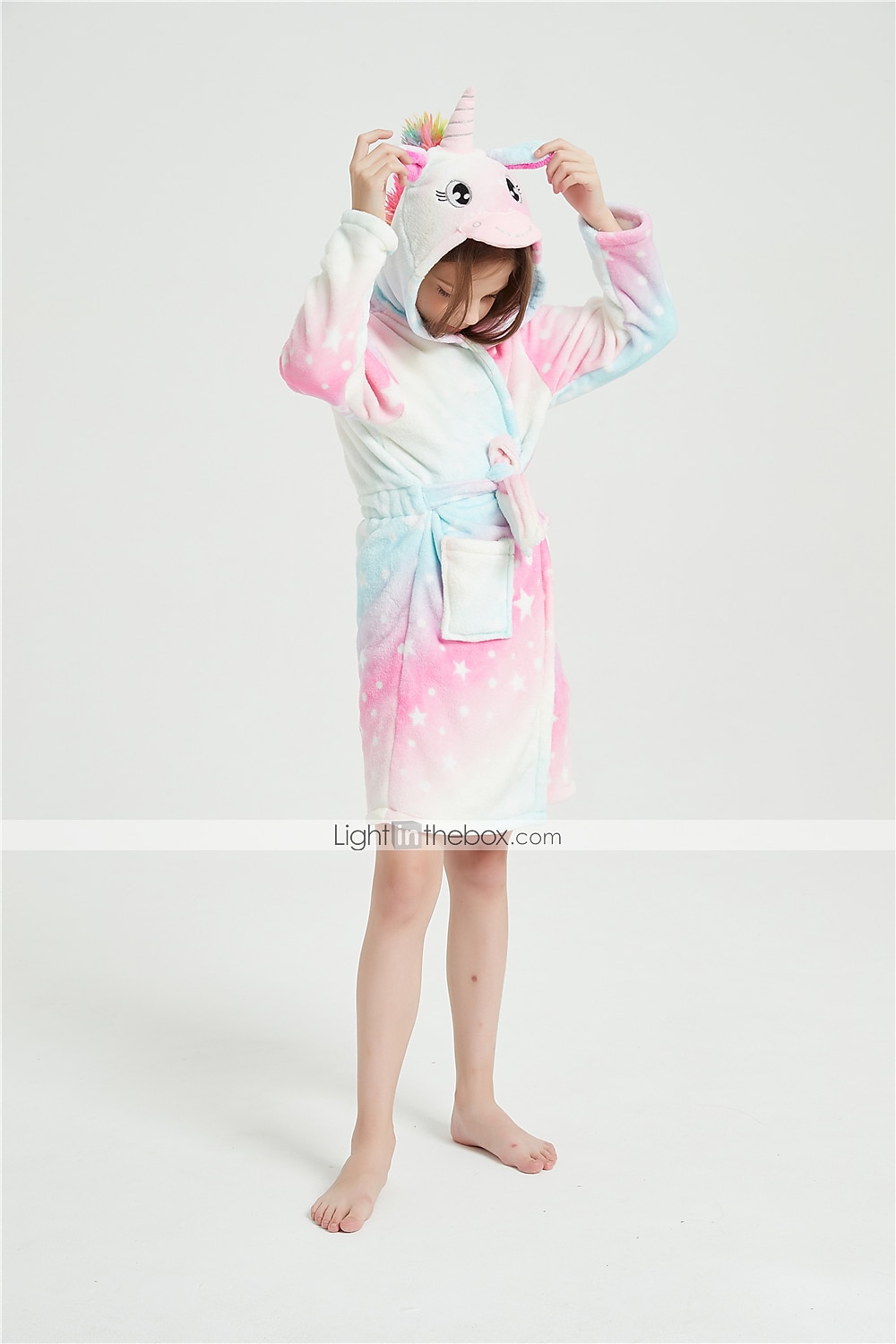 Carnaval Bloque de color Pijamas Kigurumi Bata de baño Unicornio Caballo volador Pijamas de una pieza Pijamas Kigurumi Disfraz divertido por Niños Niños y niñas Navidad Víspera de Todos los Santos 2026 - $26.99 –P10