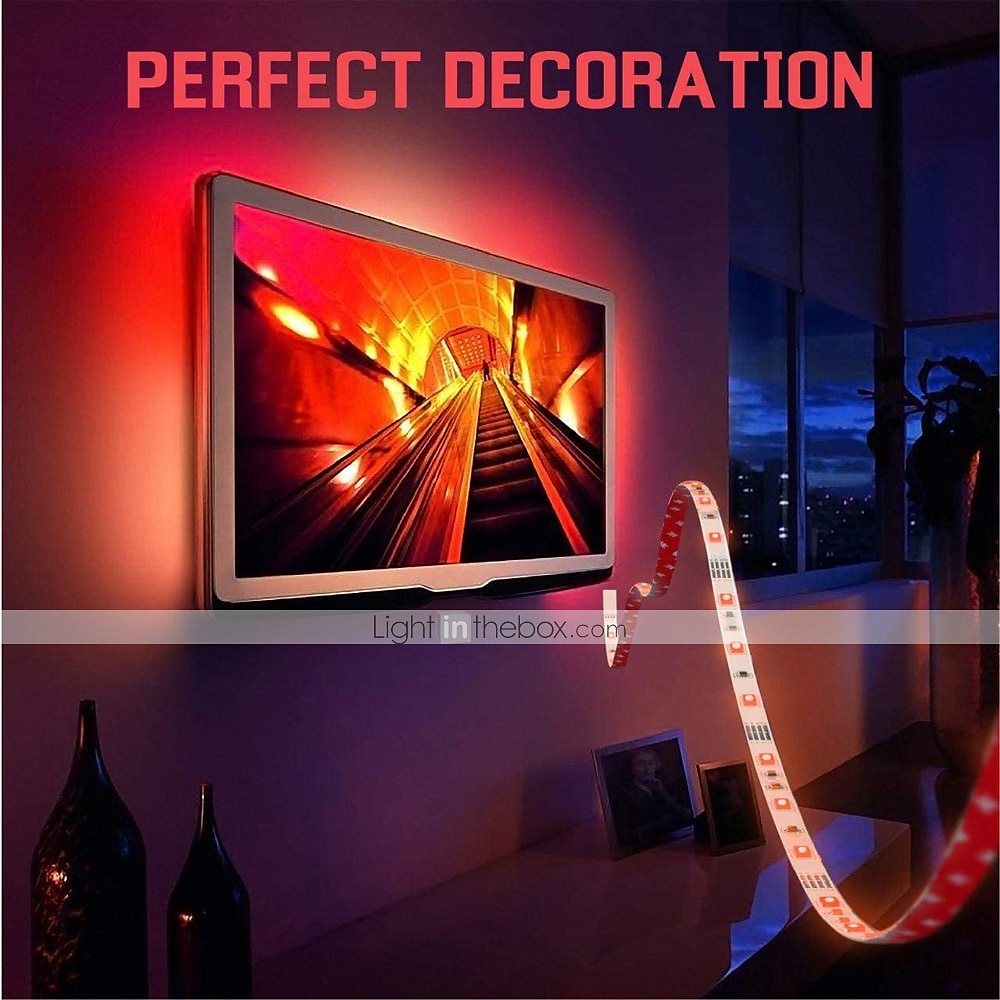 LED Strip Lights 5 Meters Waterproof Flexible LED Light Strips 90x5050 RGB SMD LEDs IR 44 Key Controller with Installation Package and 12V Adapter Kit 2025 - $13.49 –P12