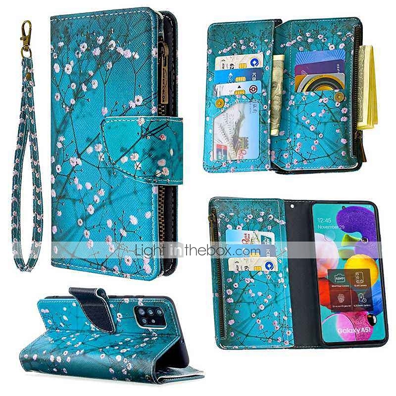 Phone Case For Samsung Galaxy S25 Plus S24 S23 S22 S21 Plus Ultra A54 A34 A14 A73 A53 A33 A72 A52 A42 Note 10 Plus Wallet Case Pattern with Phone Strap Magnetic Flip Flower PU Leather 2025 - $22.99 –P6
