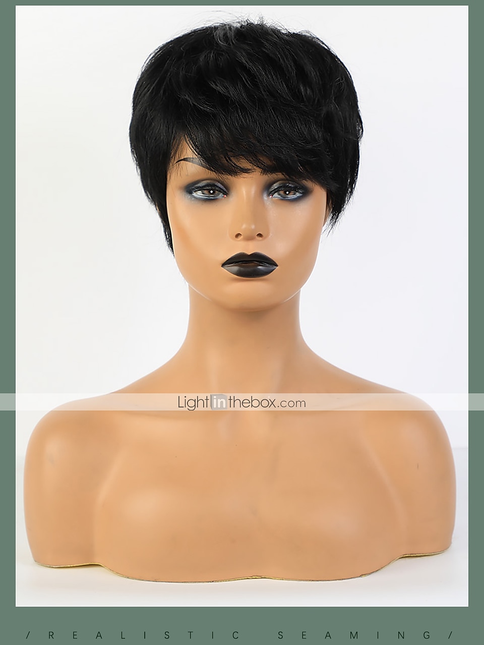 Cheveux Naturel Rémy Perruque Court Droit Droite naturelle Bob Coupe Carré Coupe Lutin Partie latérale Coupe Dégradée Noir Marron Homme Mode Ligne de Cheveux Naturelle Sans bonnet Femme Tous Noir de 2025 ? $42.99 –P1