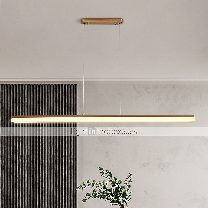 led lineaire hanglamp modern zwart goud 100cm kantoor eetkamer kroonluchter geschilderde afwerkingen aluminium verstelbare hanglamp 110-120v 220-240v warm wit koud wit 2025 - $229.99 –P9