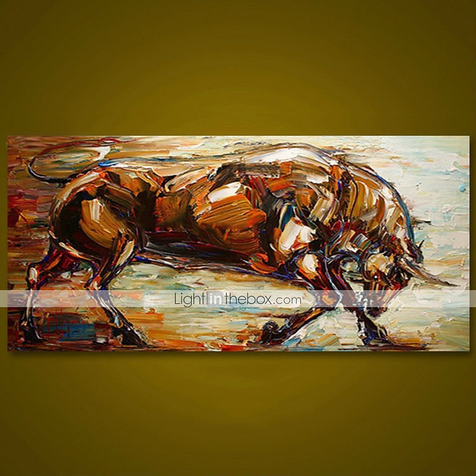 Oil Painting Hand Painted Horizontal Panoramic Animals Modern Rolled Canvas (No Frame) 2025 - $65.99 –P5