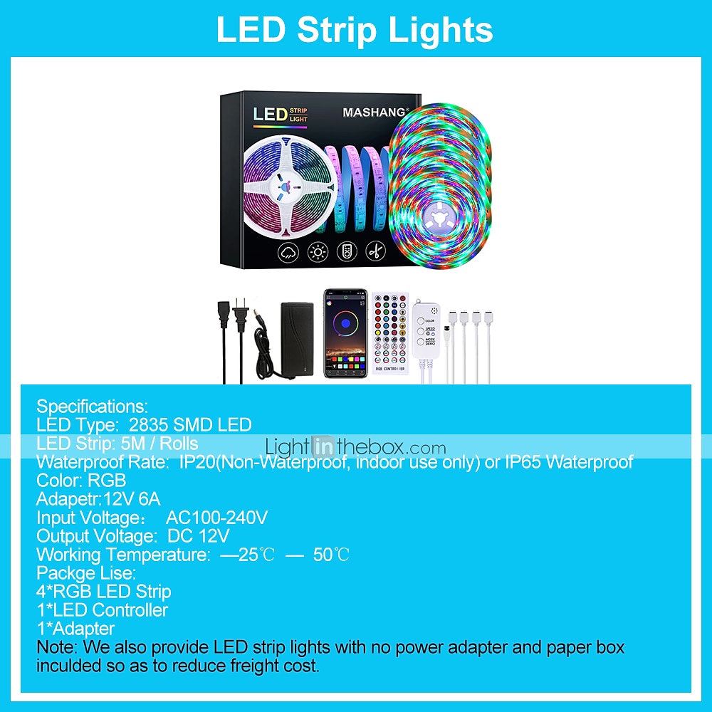 1 Metre IP65 Waterproof  DIMMABLE LED Strip Tape 100CM 1M 12V 60 SMD LED 