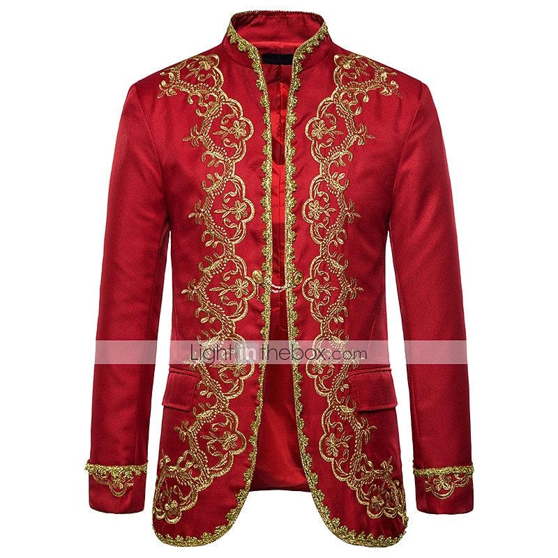 Elegante Vintage Vittoriano Cappotto Mascherata Abbigliamento esterno Principe Corrina vittoriana Gentiluomo Aristocratico Paillettes Vintage Ricamato Abito da ballo Costume Per uomo Capodanno del 2026 a $52.99 –P6