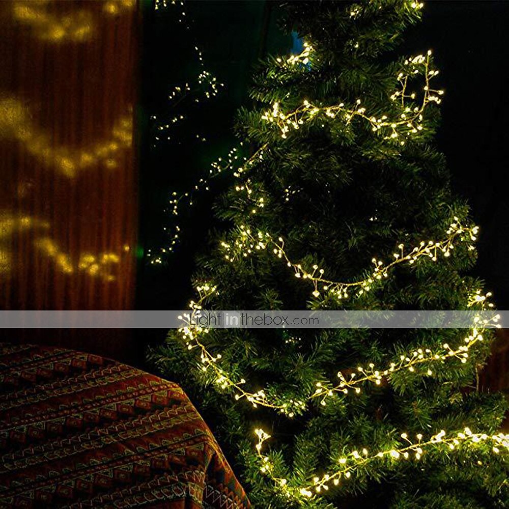 2m 200 LEDs Firecracker Lamp String Lights - Warm White & White Waterproof Outdoor Christmas Garden Lights with 6V 1A Power Adapter for Christmas Holiday Parties 2025 - $29.99 –P8