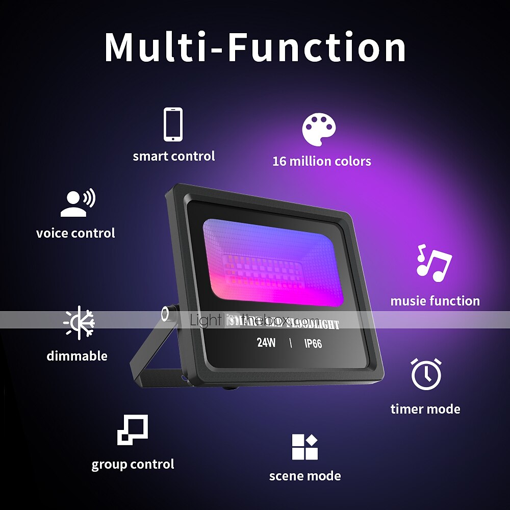 Outdoor APP Outdoor RGB Landscape Bluetooth Floodlight Outdoor Lights Villa Garden Lighting Garden Atmosphere Botanical Wedding Bar Light 2025 - $88.99 –P17