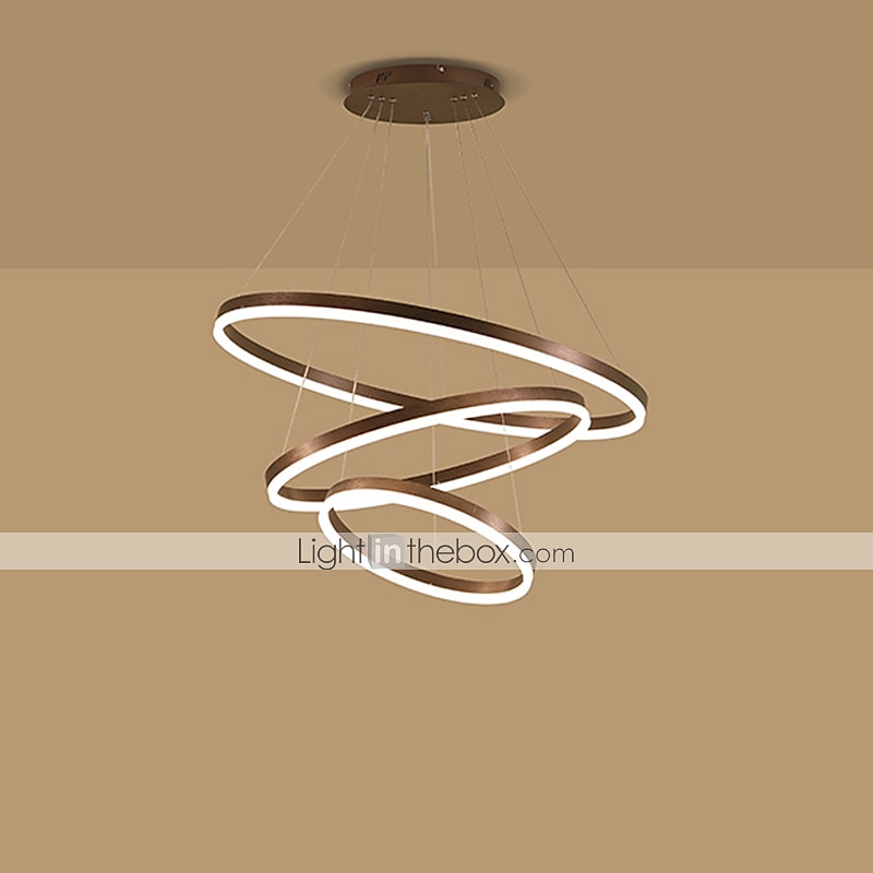 lampada a sospensione a led 3 luci 80cm/60cm/40cm design ad anello cerchio 113w finiture verniciate in alluminio faretto moderno intelligente controllo wifi dimmerabile con telecomando del 2025 a $399.99 –P6