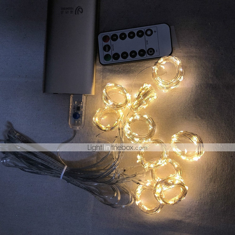 nuntă elegantă petrecere de recepție 3mx3m 3mx2m usb led cortină șir lumini cu telecomandă lumini cu zâne Anul Nou Crăciun Ziua Îndrăgostiților nuntă în aer liber decorarea casei 2025 - $16.99 –P8
