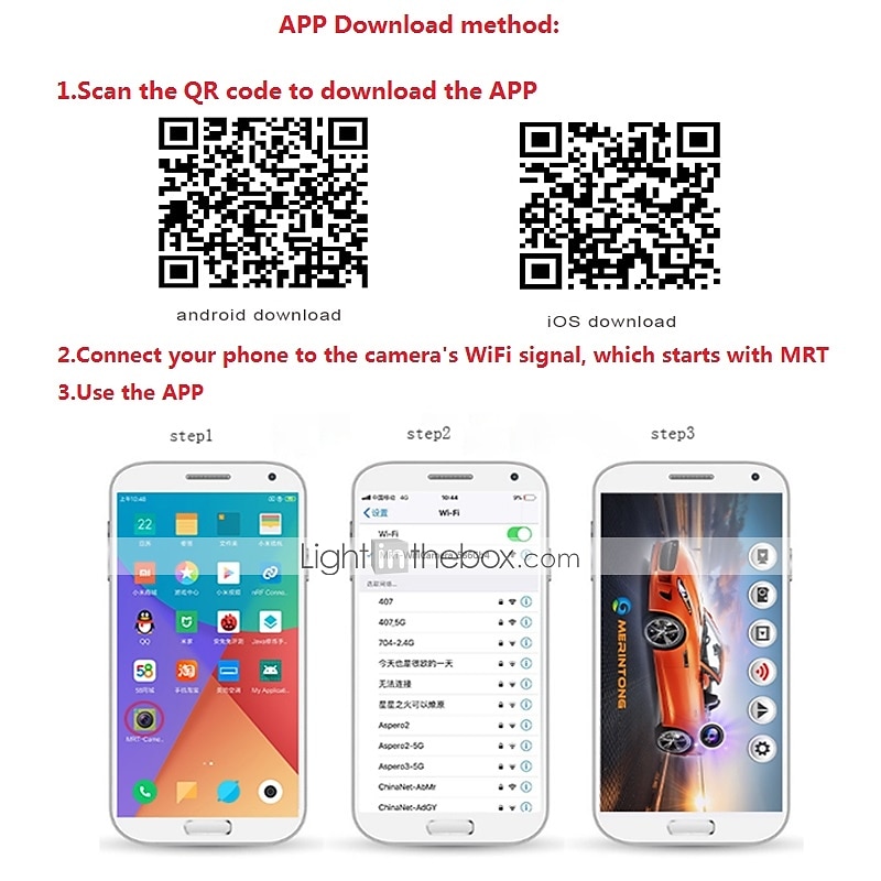 ес Wi-Fi рамка номерного знака камера 1280 x 720 беспроводной 180-градусный автомобильный реверсивный монитор водонепроницаемый автомобиль ночного видения камера заднего вида беспроводная для ios и an 2026 - $56.99 –P7