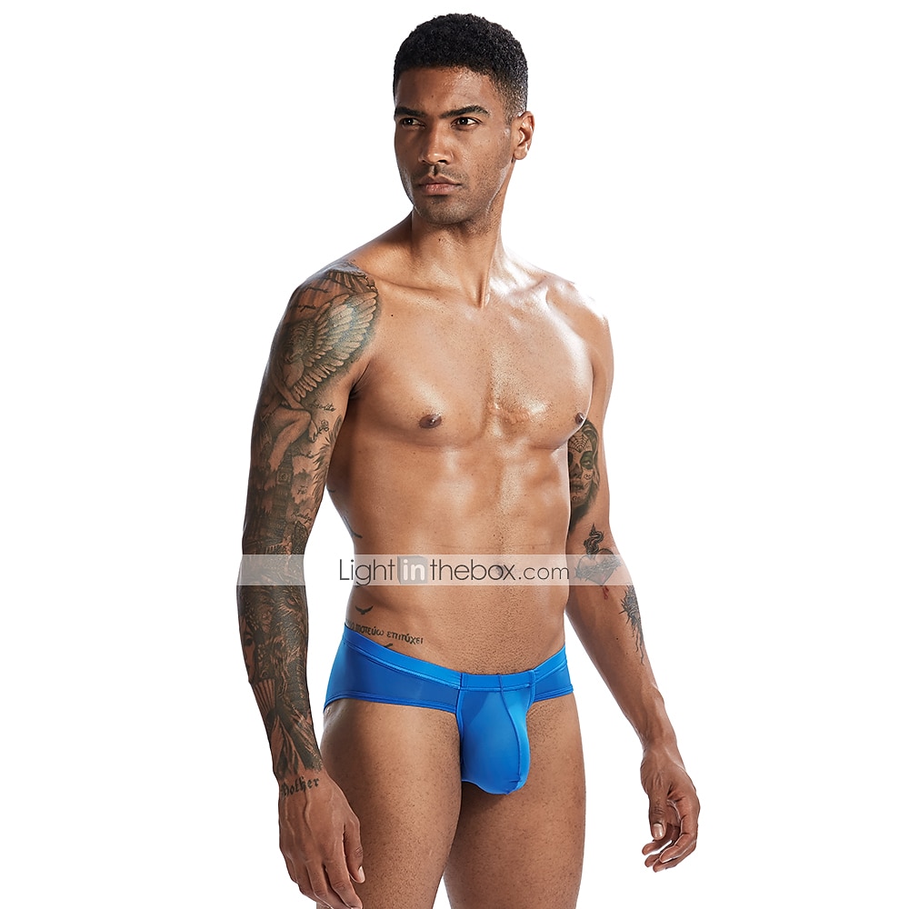 Men's 1pack Briefs Basic Polyester Nylon Low Waist EU / US Size Black White 2025 - $6.99 –P7