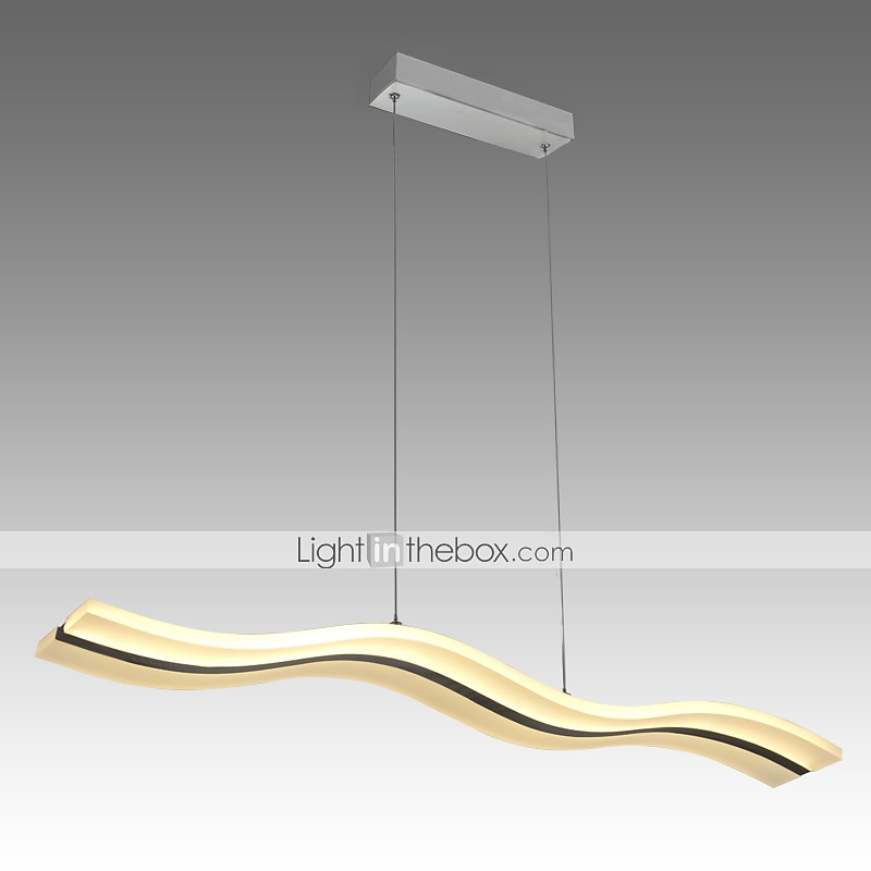 lampada a sospensione a led 97cm 36w forma d'onda acrilico moderna semplice lampada a sospensione con telecomando per sala studio ufficio sala da pranzo apparecchio di illuminazione del 2025 a $297.99 –P15