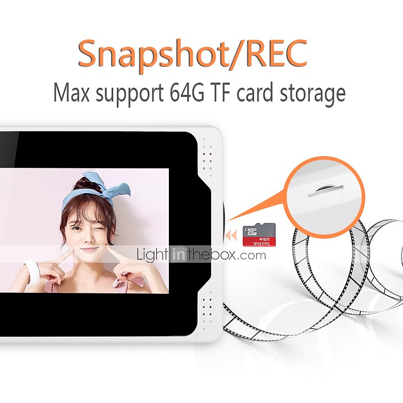 WIFI / Wired &amp; Wireless Recording 7 inch Hands-free One to One video doorphone 2025 - $639.99 –P4