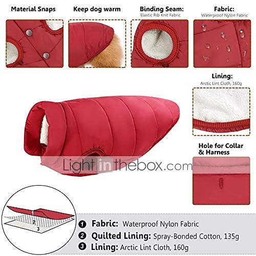 Fleece Lining Extra Warm Dog Hoodie in Winter for Small Dogs Jacket Puppy Coats with Hooded,Red （XS-XXXL) 2026 - $15.49 –P4
