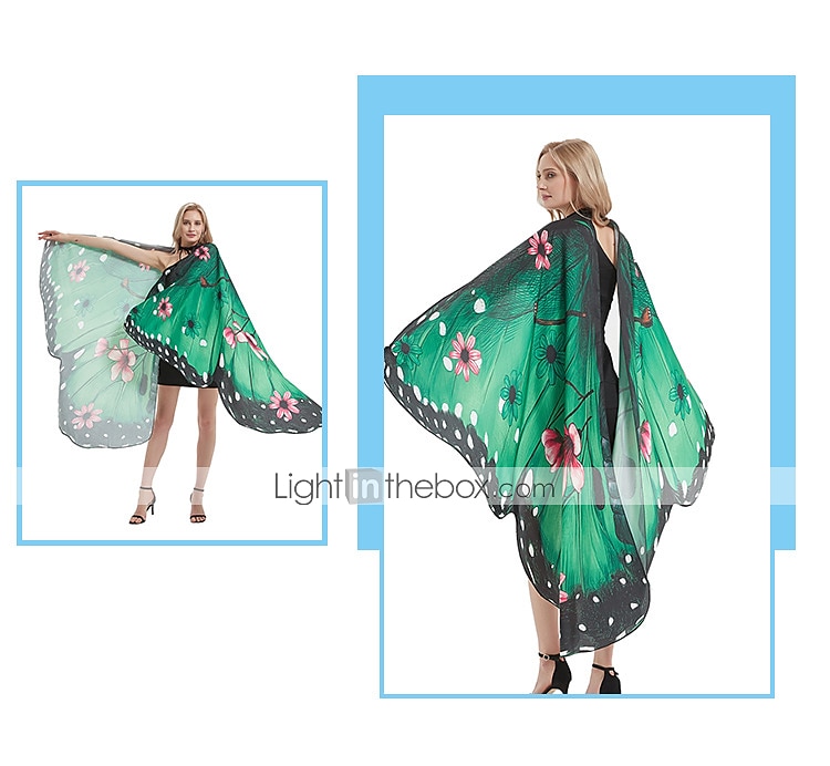 Schmetterling Faschingskostüme Cosplay Kostüm Flügel Umhang Erwachsene Damen Cosplay Halloween Karneval Einfaches Karnevalskostüm 2025 - $25.99 –P7