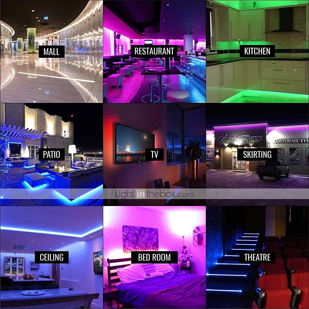 2025年 スマートLEDストリップライト32.8ft10m(2x5m)rgb +whitewifiアプリ300leds5050smdはwifiリモートコントローラーを備えたalexagoogleで動作します コレクション – $50.99 –P10