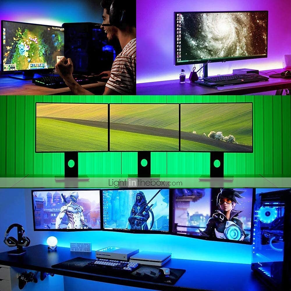 5m led szalag lámpák rgb tiktok lámpák 300 led 2835 smd rgb szalag lámpa fény készletek öntapadó többszínű szoba konyhai tv fesztivál megvilágítás távirányítóval 12v 2026 - $11.49 –P6