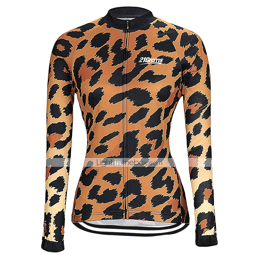 21Grams Long Sleeve Cycling Jersey with Tights Spandex Silicon Polyester Black/Red Purple Yellow Patchwork Bike Clothing Suit Thermal/Warm Breathable 25D Pad Quick Dry Limits Bacteria Sports 