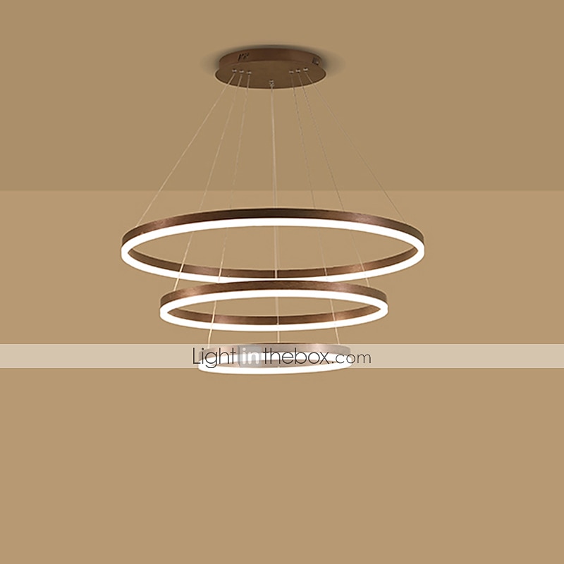 lampada a sospensione a led 3 luci 80cm/60cm/40cm design ad anello cerchio 113w finiture verniciate in alluminio faretto moderno intelligente controllo wifi dimmerabile con telecomando del 2025 a $399.99 –P3