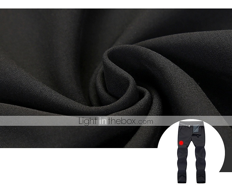 Herren Wanderhose Wanderhosen Fleece-gefütterte Hose Softshellhosen Winter Außen Weite Passform warm halten Wasserdicht Windundurchlässig Fleece-Futter Hosen / Regenhose Unten Schwarz Grau Vlies 2025 - $23.99 –P10