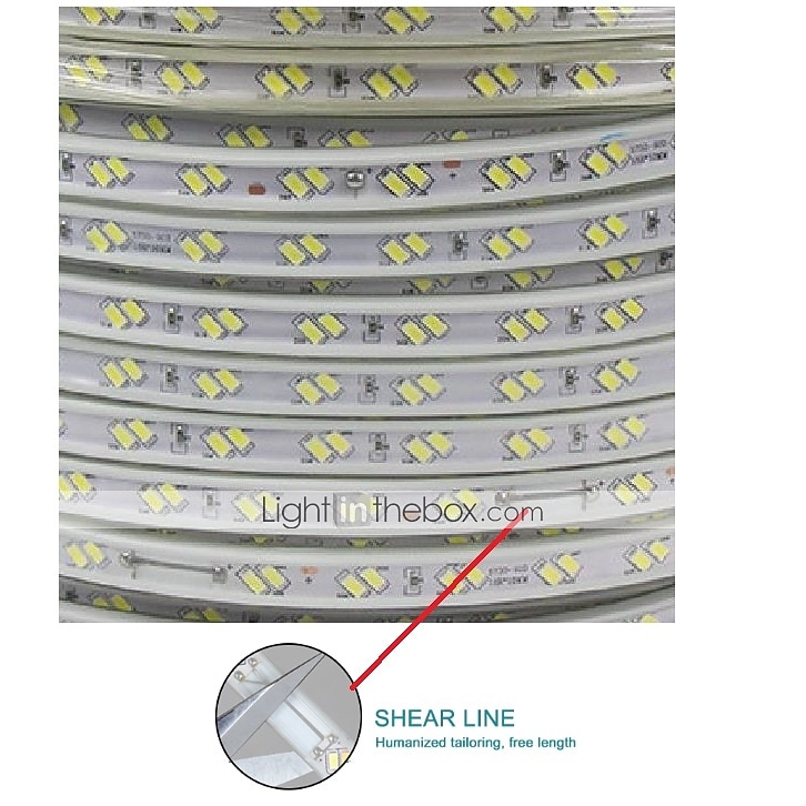 2025年 2メートル 5メートル 10メートル フレキシブルＬＥＤライトストリップ 120 LED 5630 SMD 1セット 温白色 RGB ホワイト 防水 パーティー 220-240 V  コレクション – $23.99 –P14