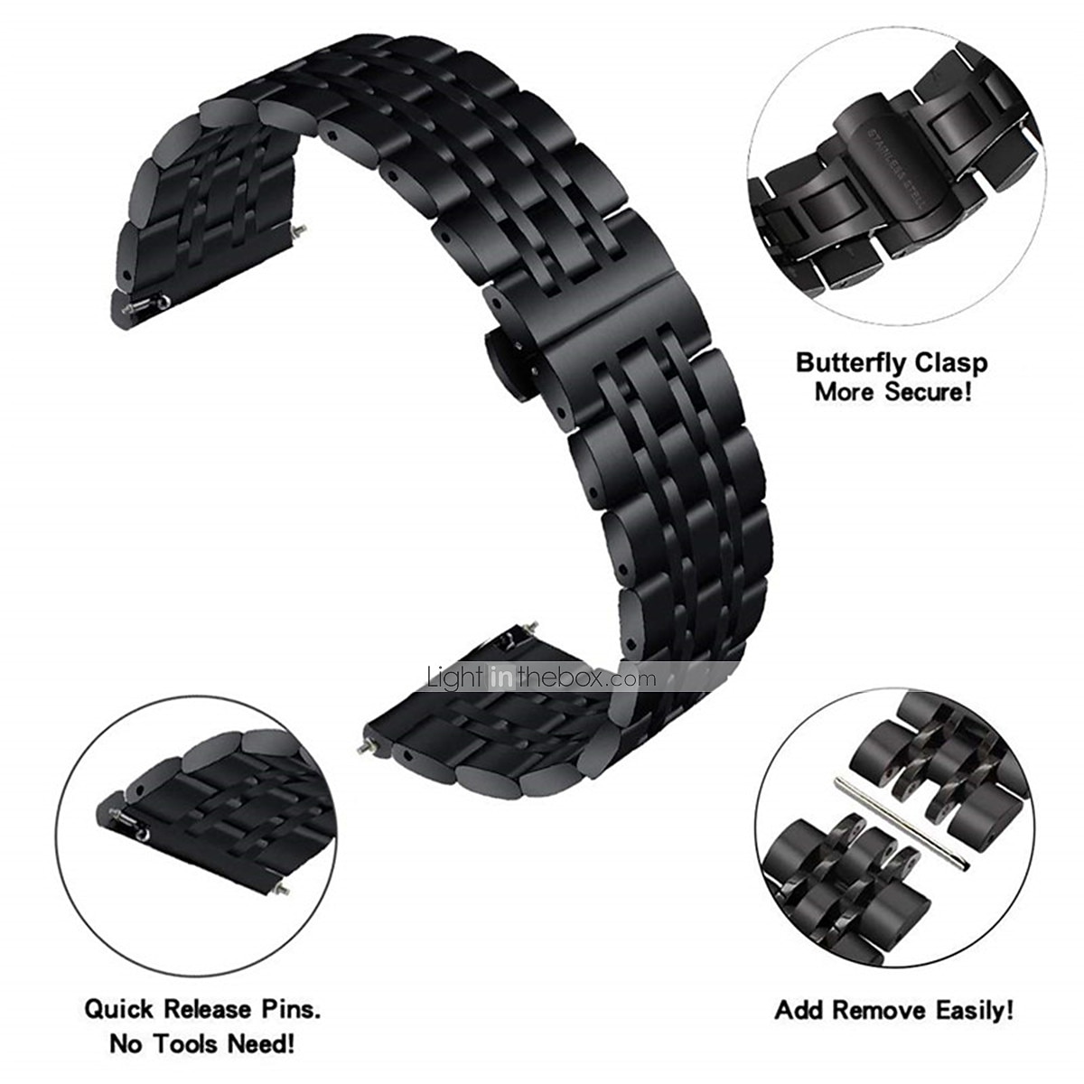 2025年 スマートウォッチバンド のために Samsung Galaxy Watch 5 Pro 45mm 4 Classic 42mm 46mm 3 41mm Active 2 40mm 44mm Gear Sport S3 Frontier S2 2 Neo Live ステンレス スマートウォッチ ストラップ メタルバンド 置換 リストバンド  コレクション – $16.99 -P6