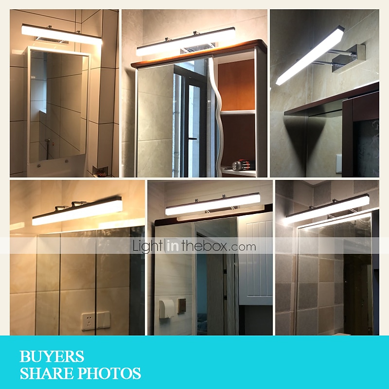 светодиодный зеркальный светильник 81см современный / современный стиль освещение для ванной комнаты матовый алюминий настенные светильники для шкафа освещение для макияжа косметический светильник 2026 - $132.99 –P8