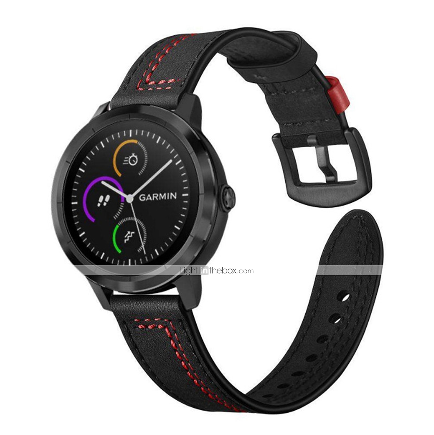 Watch Band for Garmin Forerunner 255 / Vivoactive 4 / Venu 2 PU Leather Replacement  Strap 22mm Metal Clasp Adjustable Wristband 2025 - $23.99 –P1