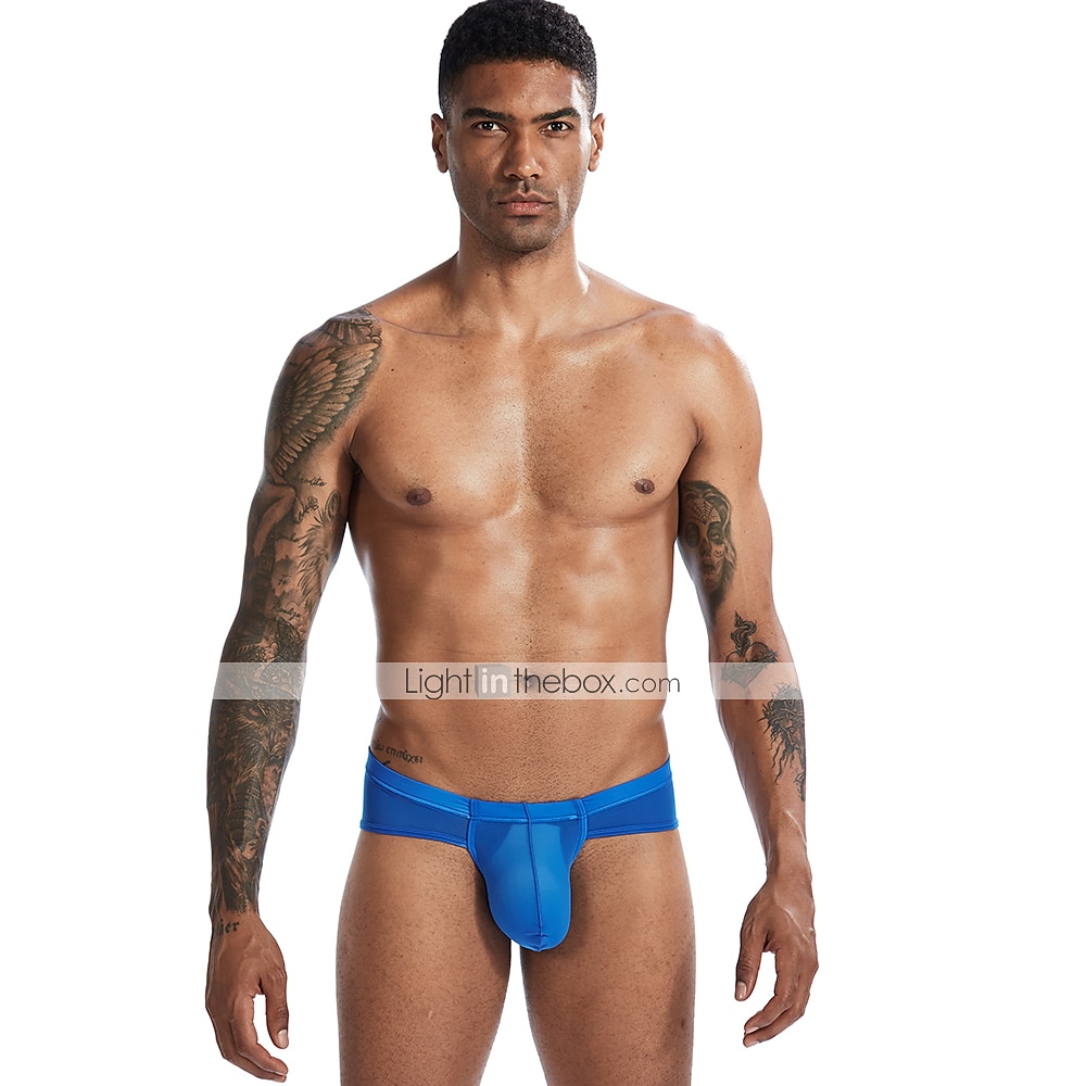 Men's 1pack Briefs Basic Polyester Nylon Low Waist EU / US Size Black White 2025 - $6.99 –P6