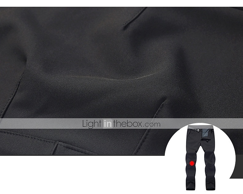 Herren Wanderhose Wanderhosen Fleece-gefütterte Hose Softshellhosen Winter Außen Weite Passform warm halten Wasserdicht Windundurchlässig Fleece-Futter Hosen / Regenhose Unten Schwarz Grau Vlies 2025 - $23.99 –P8