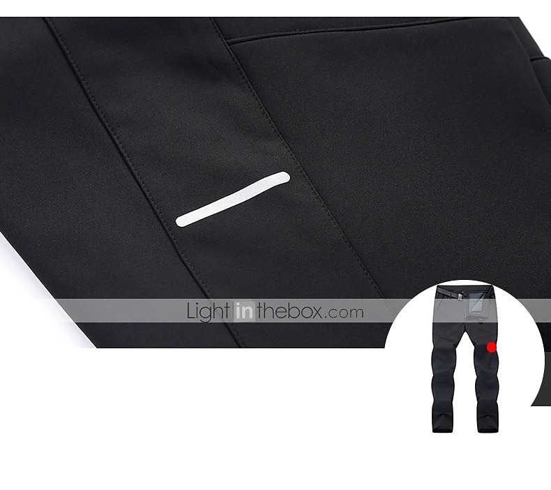 Herren Wanderhose Wanderhosen Fleece-gefütterte Hose Softshellhosen Winter Außen Weite Passform warm halten Wasserdicht Windundurchlässig Fleece-Futter Hosen / Regenhose Unten Schwarz Grau Vlies 2025 - $23.99 –P12