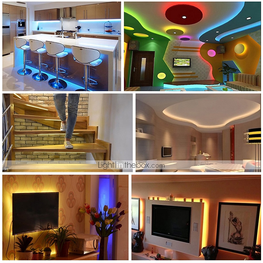 5m 16,4 pés rgbw luz de tira led à prova d'água 300 leds smd 5050 branco quente rgb mudança de cor luz de fundo decoração de festa em casa de 2026 por $33.99 –P2