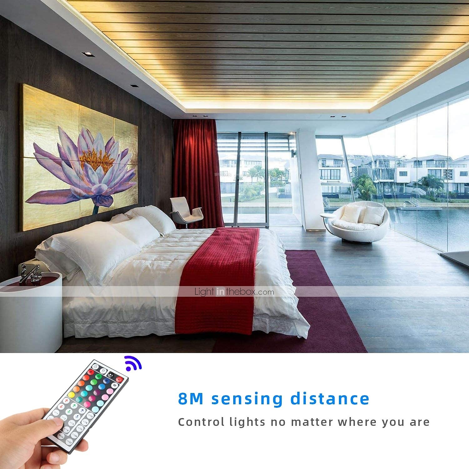LED Strip Lights 5 Meters Waterproof Flexible LED Light Strips 90x5050 RGB SMD LEDs IR 44 Key Controller with Installation Package and 12V Adapter Kit 2025 - $13.49 –P13