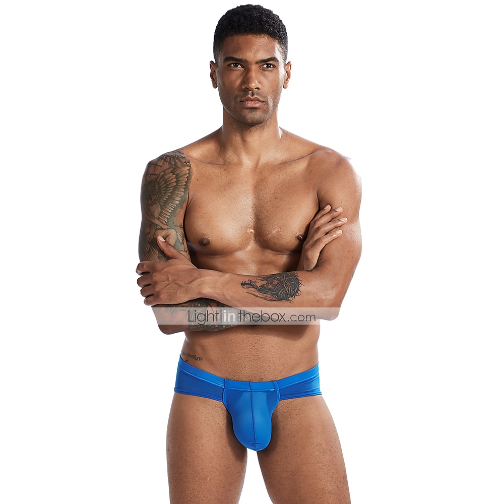 Men's 1pack Briefs Basic Polyester Nylon Low Waist EU / US Size Black White 2025 - $6.99 –P8