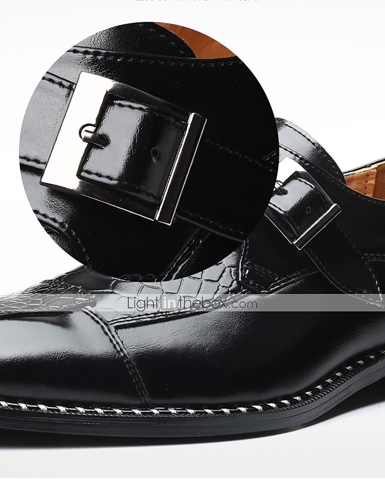 chaussures habillées à boucle en similicuir rouge pour hommes – motif crocodile, tenue de soirée pour les affaires et les événements spéciaux de 2025 ? $59.99 –P3