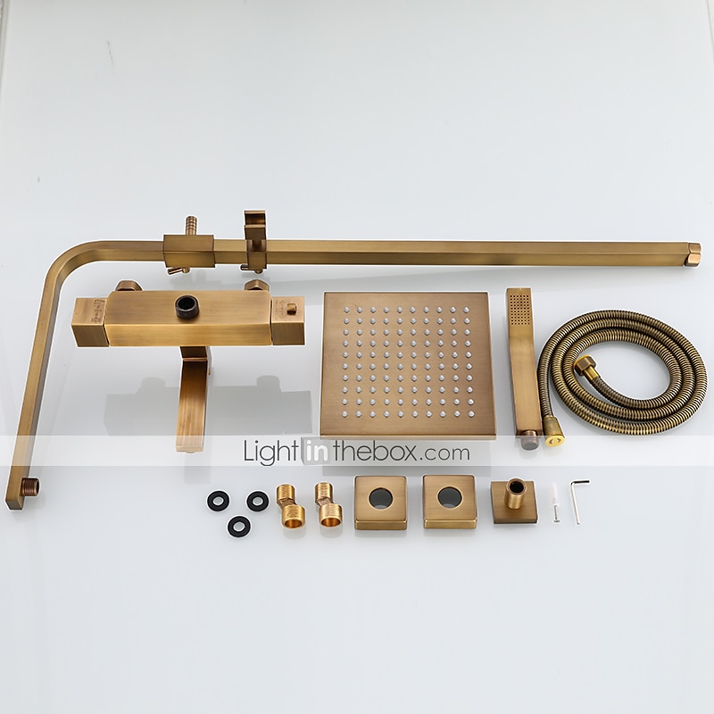 rubinetto doccia, set doccia set doccetta inclusa doccia a pioggia estraibile/rubinetti miscelatori doccia vasca da bagno con valvola in ceramica tradizionale in ottone del 2025 a $323.99 –P1