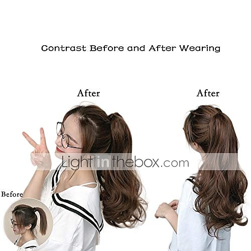 chignons Hair Bun Ponytail with Claw Synthetic Hair Hair Piece Hair Extension Wavy Party Daily Party & Evening Light Brown 2025 - $16.49 –P5