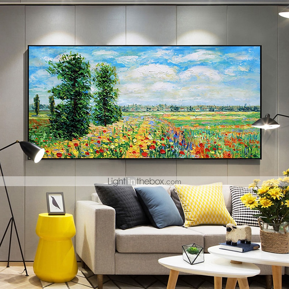 هانغ رسمت النفط الطلاء رسمت باليد أفقي مناظر طبيعية مناظر طبيعية مجردة عتيق الحديث بدون إطار داخلي 2025 - $77.99 –P3