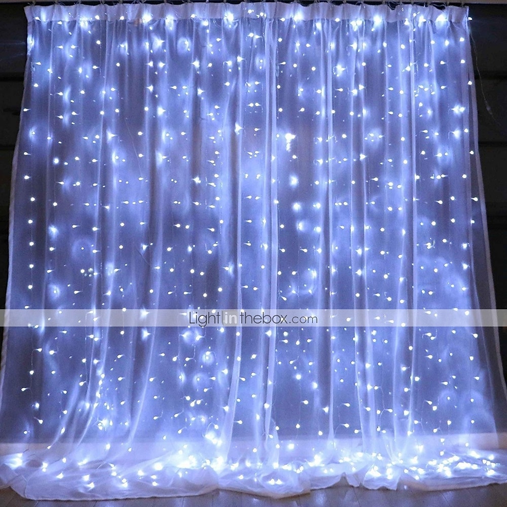 nuntă elegantă petrecere de recepție 3mx3m 3mx2m usb led cortină șir lumini cu telecomandă lumini cu zâne Anul Nou Crăciun Ziua Îndrăgostiților nuntă în aer liber decorarea casei 2025 - $16.99 –P2
