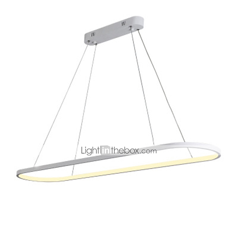 Lampadario a sospensione ovale a led 69cm moderno semplice in alluminio appeso a isola illuminazione 36w per sala da pranzo ristorante conferenza bar caffetteria lampadario del 2025 a $185.99 –P13