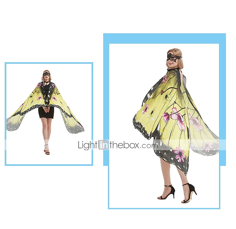 Schmetterling Faschingskostüme Cosplay Kostüm Flügel Umhang Erwachsene Damen Cosplay Halloween Karneval Einfaches Karnevalskostüm 2025 - $25.99 –P3