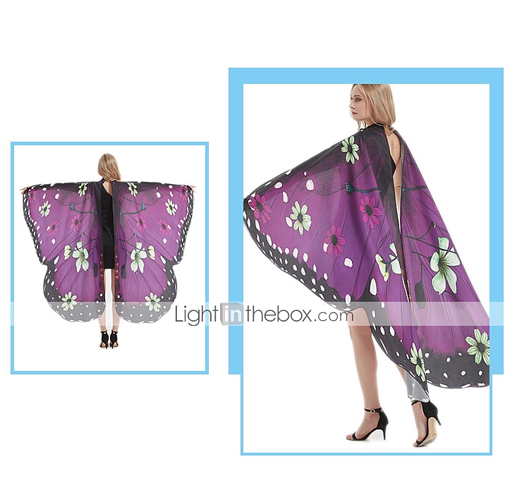 Schmetterling Faschingskostüme Cosplay Kostüm Flügel Umhang Erwachsene Damen Cosplay Halloween Karneval Einfaches Karnevalskostüm 2025 - $25.99 –P1
