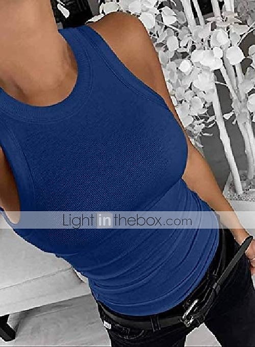 Débardeur en camisole pour femmes Hauts de sortie Rose d'amande Noir Côtelé Décontracté Basique Sexy Col haut S de 2025 ? $15.99 –P2