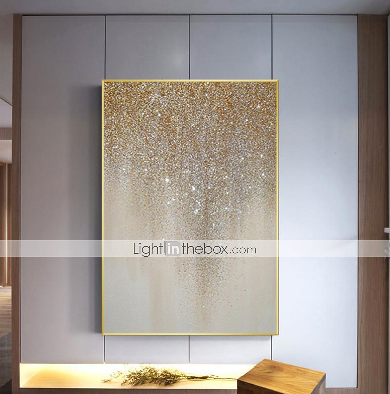 argento dorato cielo stellato pittura a olio astratta 100% fatto a mano dipinto a mano arte della parete su tela decorazione della casa arredamento tela arrotolata senza cornice non allungata del 2025 a $97.99 –P5