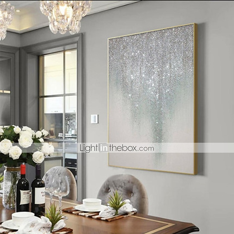 Silver Glitter Canvas Art