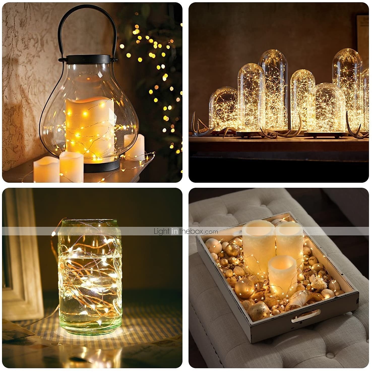 Elegante cadena de luces de 10 m para recepción de boda, fiesta, 100 led, resistente al agua, 4 unidades, 2 unidades, 1 unidad, para Navidad, boda, hogar, fiesta, habitación, decoración al aire 2025 - $7.99 –P13
