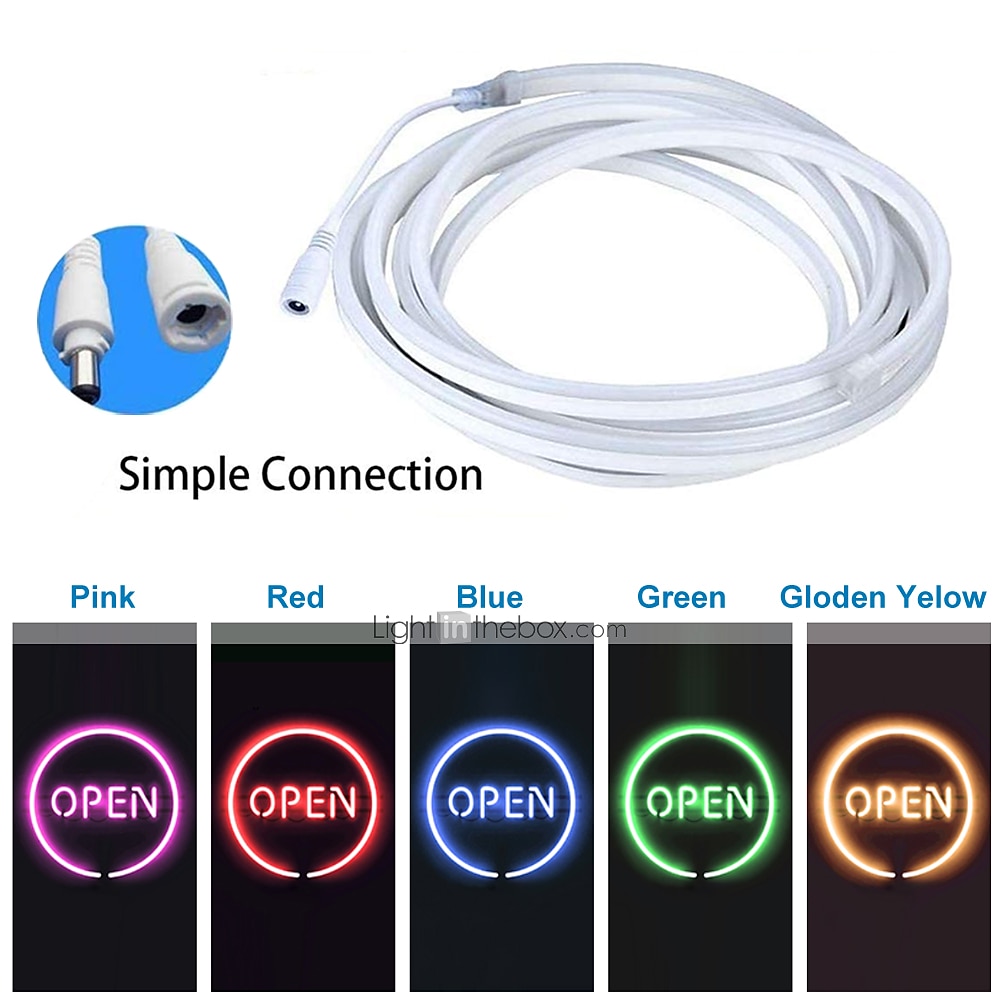 2025年 ネオンLEDストリップライト1m2m 3m 4m5mマルチカラー2835smd led ip65防水フレキシブルシリコンロープライト、dc12vアダプターおよびタッチ調光器スイッチキット、屋内屋外の家の装飾用 コレクション – $30.99 –P3