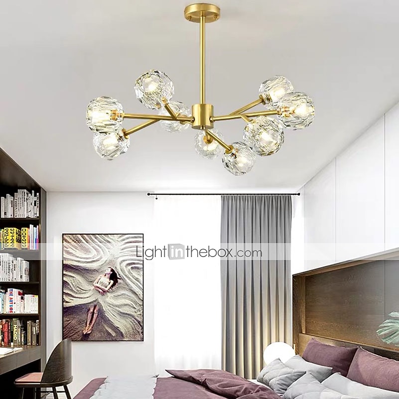 Lampadario di lusso a 9 teste da 80 cm in oro con lampadario di lusso realizzato in ottone di rame di alta qualità, moda moderna 110-120 v 220-240 v del 2025 a $601.99 –P4