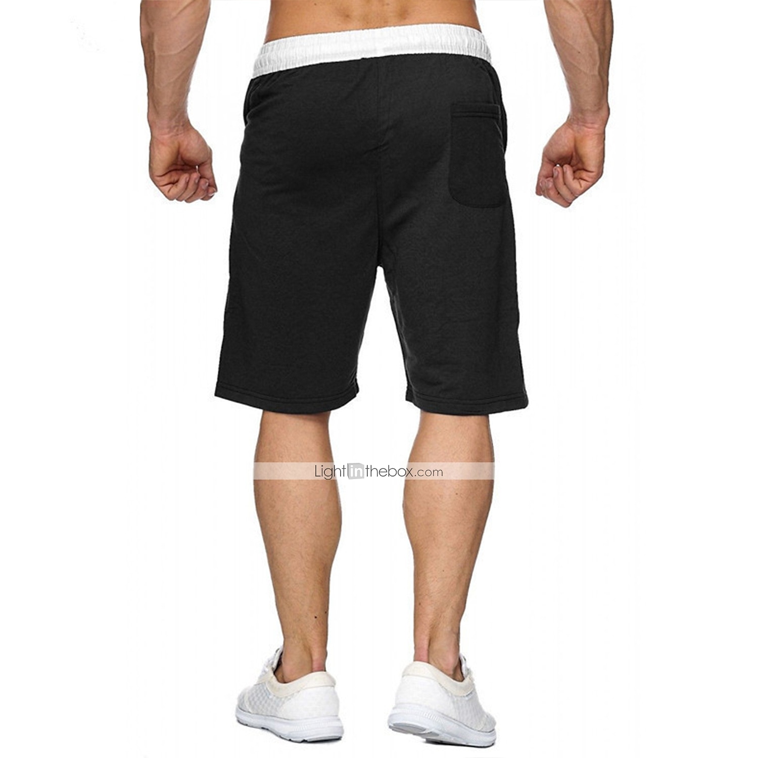 Men's Running Shorts Workout Shorts Drawstring Zipper Pocket Bottoms Casual Athleisure Breathable Soft Sweat wicking Gym Workout Performance Basketball Sportswear Activewear Solid Colored Black 2025 - $13.99 –P1