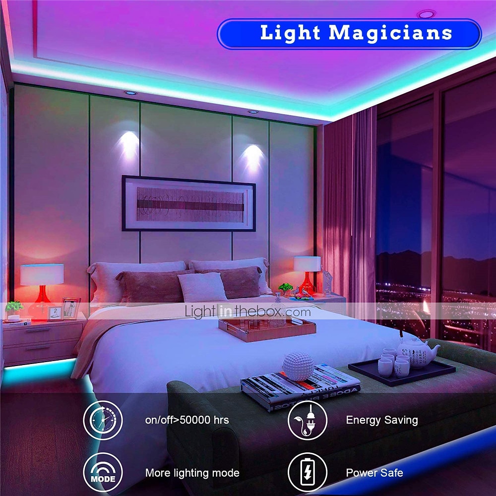 led strip licht 32.8ft 10m rgb smd 5050 30led/m 2835 60/m kleur veranderende waterdicht voor thuis vakantie party backlight decoratie 2026 - $16.29 –P10